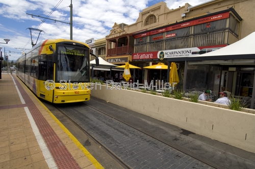tram;glenelg;adelaide;adelaide tram;adelaide public transport;yellow tram;glenelg tram