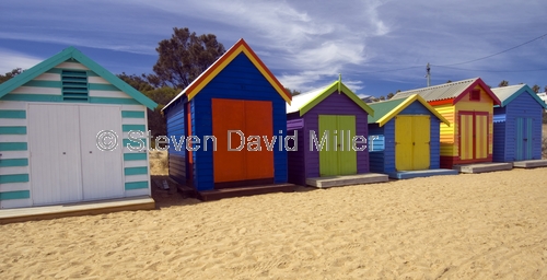 brighton beach;beach bathing boxes;melbourne bayside beach;bathing boxes