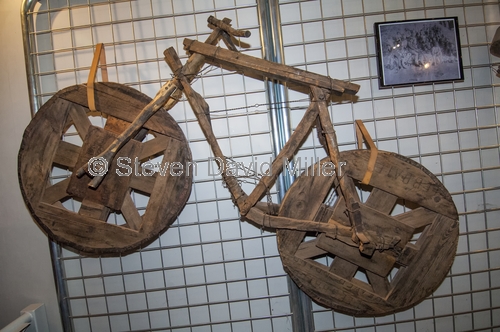 wooden bicycle;recycled bicycle;kalgoorlie;kalgoorlie boulder;western australian museum kalgoorlie;western australian museum;western australia gold fields;gold rush town