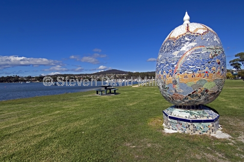st helens;tasmania;tassie;tasmania coastline;northeast tasmania;giant mosaic;mosaic egg