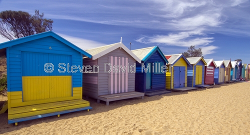 brighton beach;beach bathing boxes;melbourne bayside beach;bathing boxes;melbourne beach