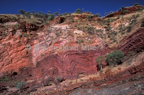 hamersley gorge;karijini national park;karijini;tectonic wave;hamersley range;western australia national parks;iron and silica;iron ore